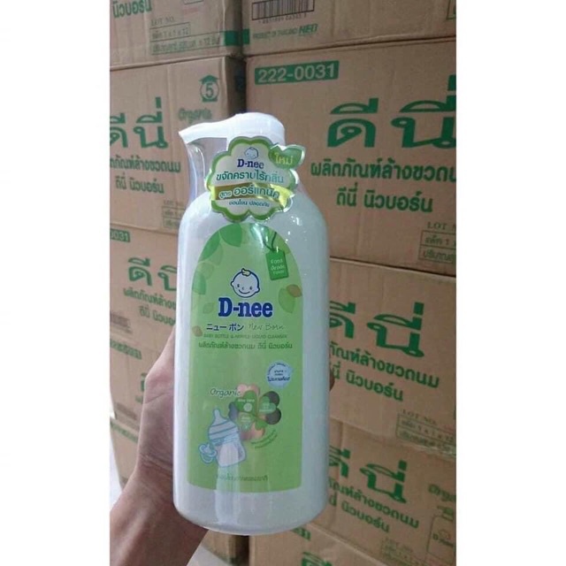 Nước rửa bình sữa D-nee Organic Thái Lan Túi 600ml/ Chai 620ml