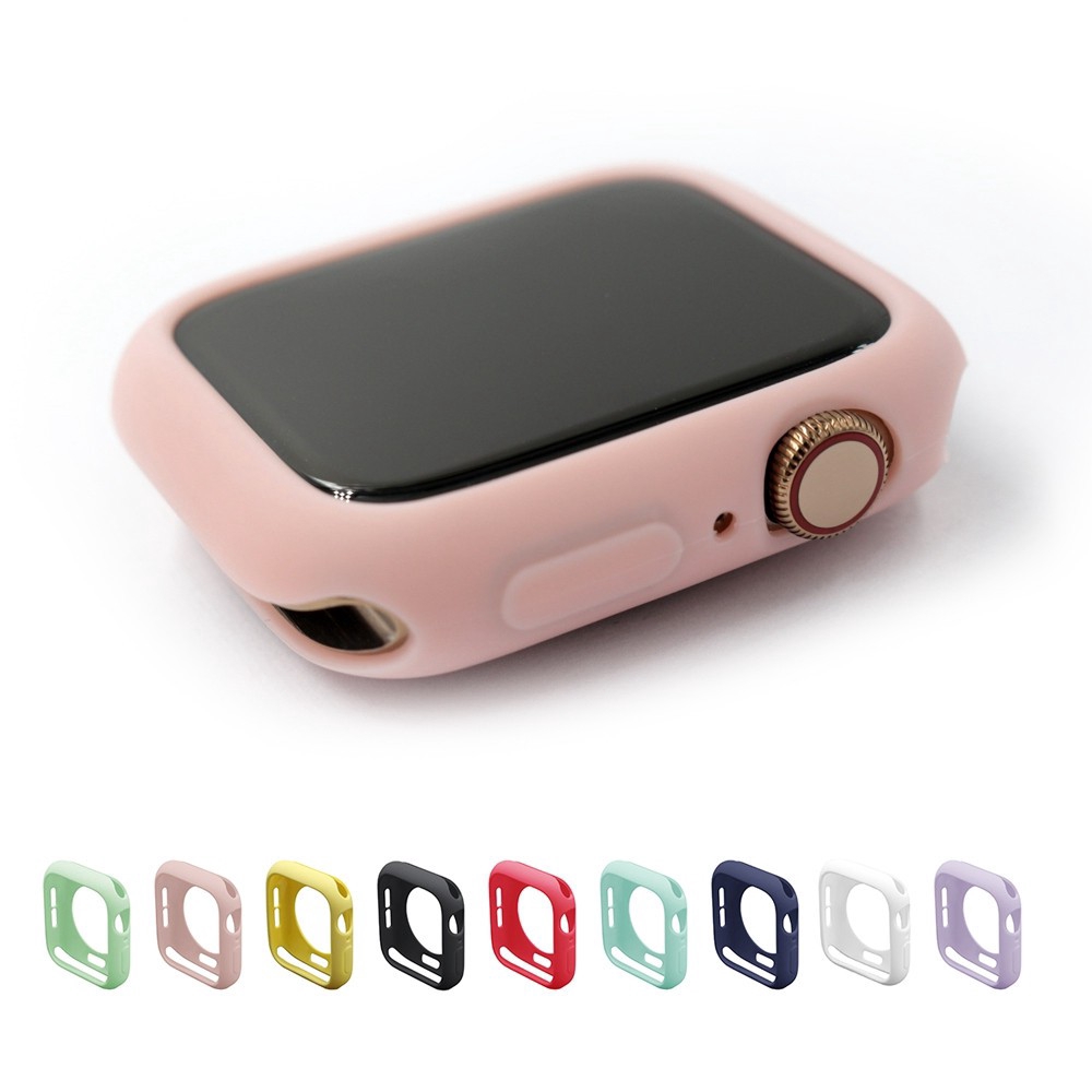 Vỏ bảo vệ TPU màu kẹo cho đồng hồ Apple watch series 4 3 2 1 kích thước 38 42 40 44 mm