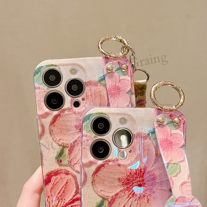 Ốp Điện Thoại tpu Mềm Chống Rơi Hình Hoa Đào Kiểu vintage Cho samsung galaxy s22 ultra s22 + s21 fe 5g s21 ultra s21 +