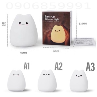 Đèn ngủ,đèn cảm ứng silicon mèo mini