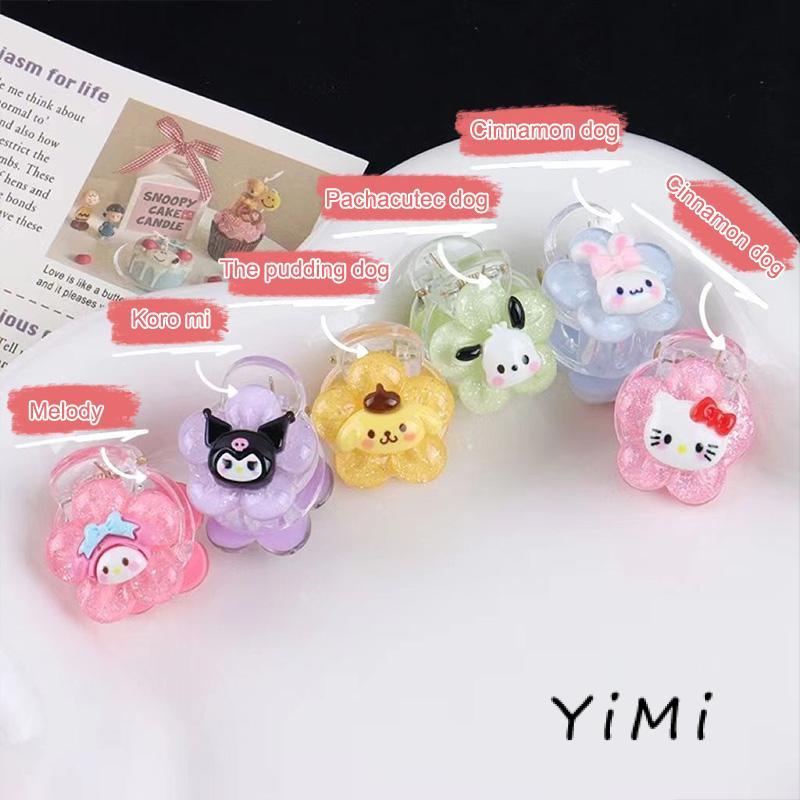Kẹp Tóc Càng Cua Nhiều Size Nhỏ Mini Đính Charm Sanrio Kuromi Melody Cinnamoroll Resin