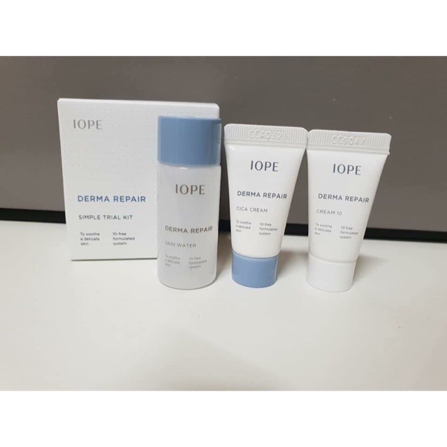 BỘ DƯỠNG DA IOPE DERMA REPAIR PHỤC HỒI CHO DA NHẠY CẢM TRAVEL SIZE