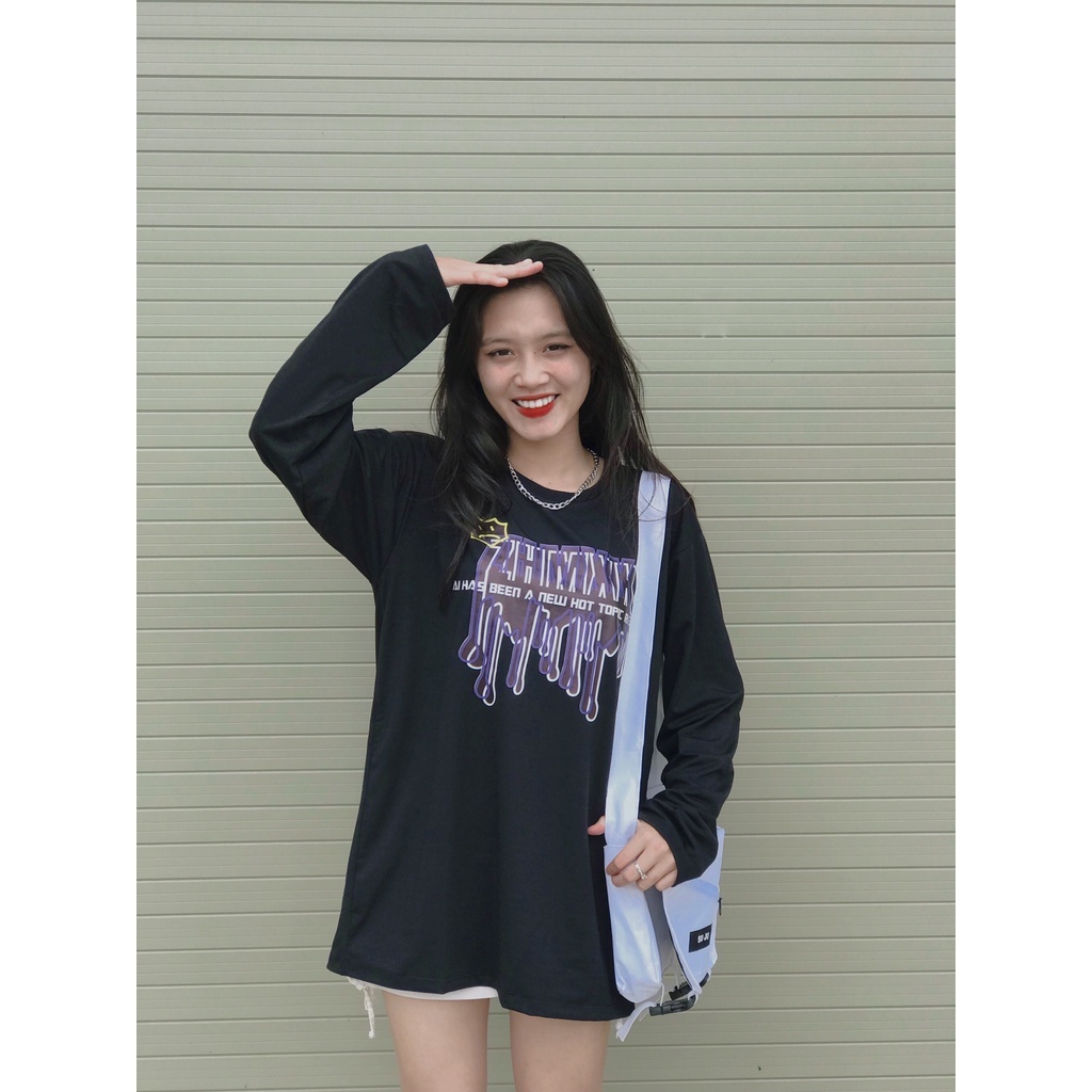 Áo thun tay dài form rộng ZHMXK NEKO.SG, Áo thun Streetwear ulzzang SWT26