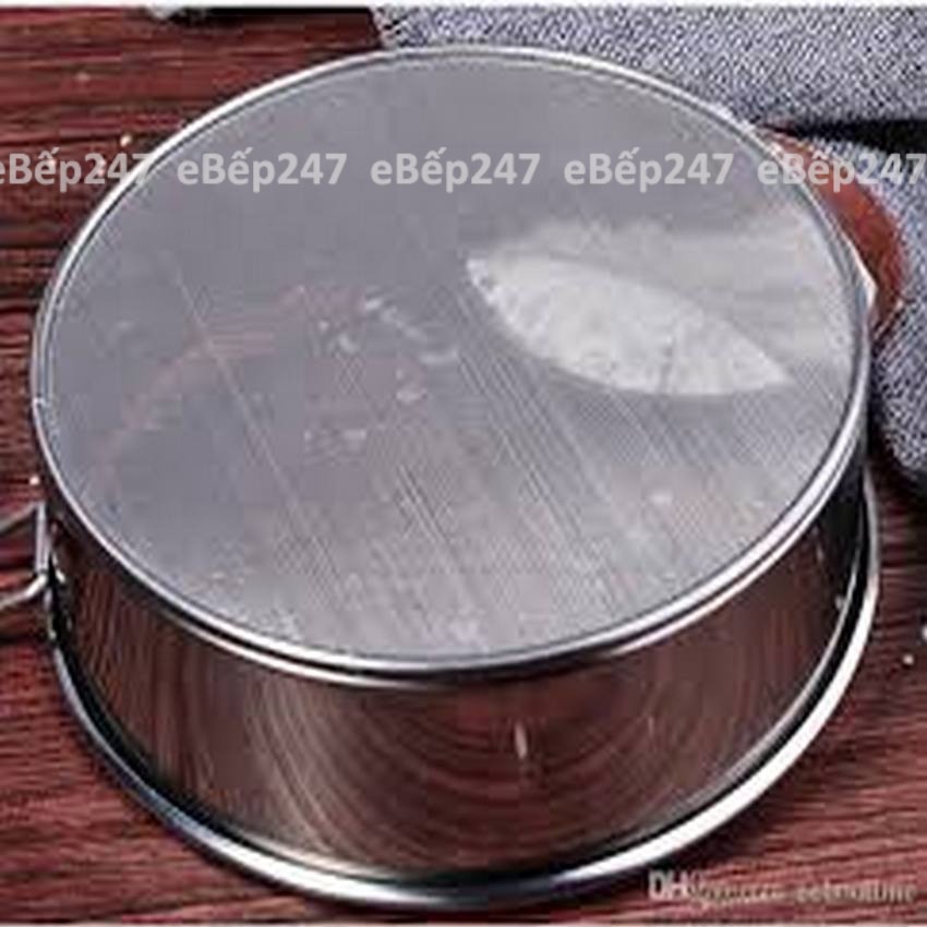 Rây bột inox 15cm loại tốt, cao cấp cứng cáp, sáng bóng bền đẹp, mắt lưới siêu nhỏ, siêu mịn - eBếp247