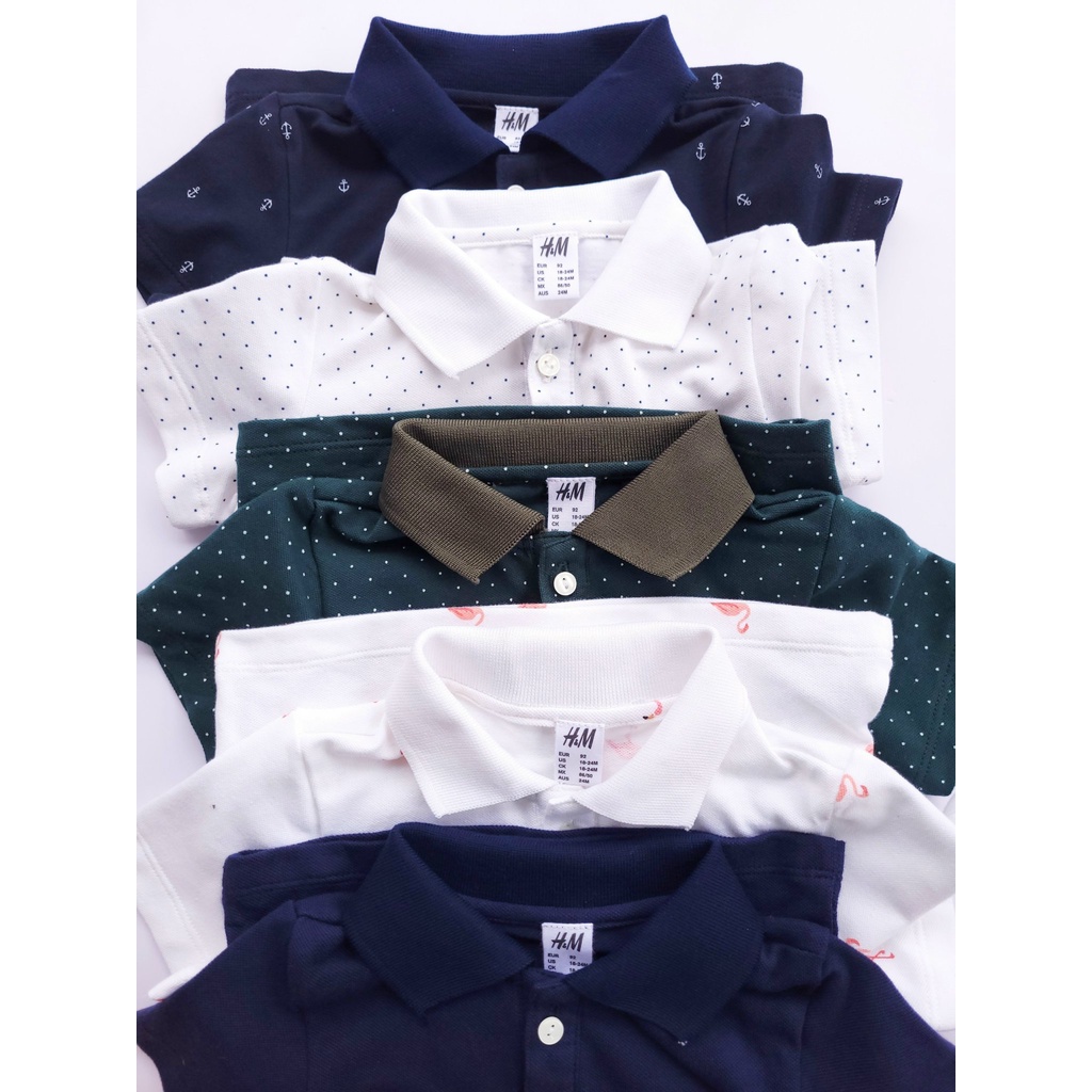 [FAFRINW05 giảm tối đa 30k đơn 150k]Set 2 áo Polo cotton nhiều màu cho bé