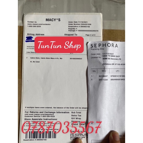 Set 4 chai Nước Hoa Calvin Klein Nam nhập Mỹ