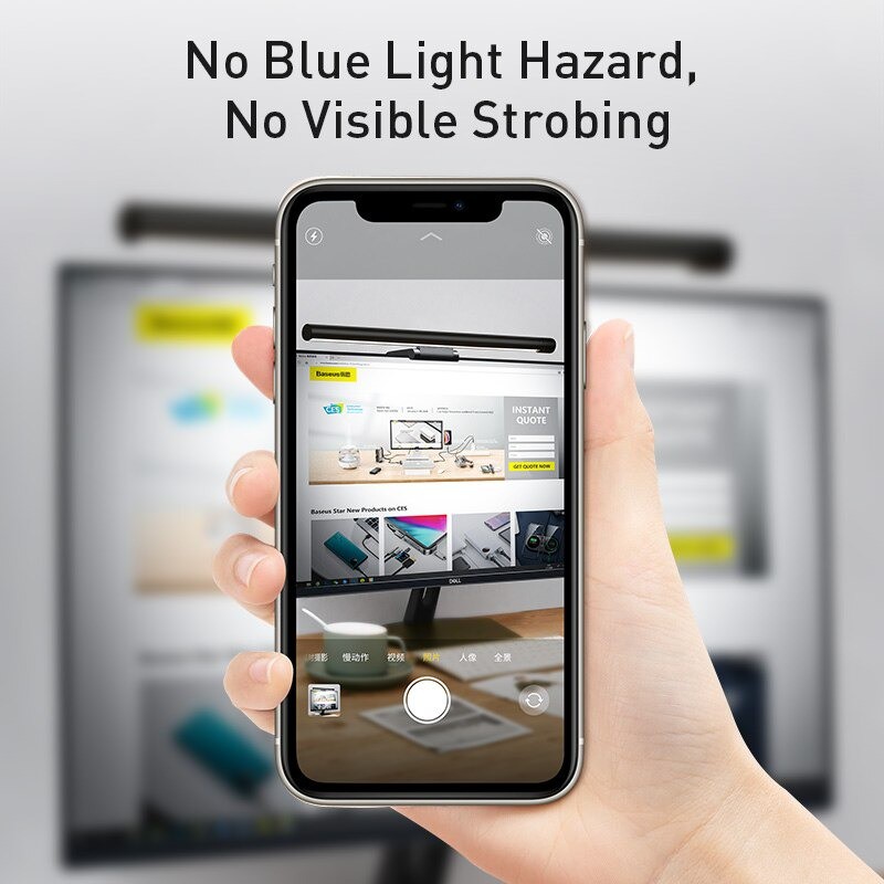 Đèn Led Treo Màn Hình Baseus Bản Pro Chống Ánh Sáng Xanh Bảo Vệ Mắt Phù Hợp Màn Mòng 5mm Đên 40mm - Toplink
