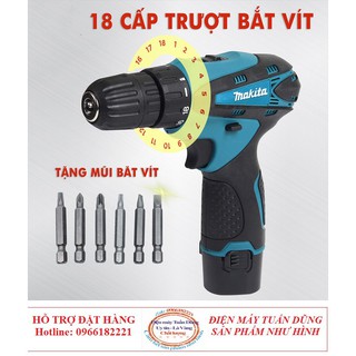 [Chính Hãng] MÁy bắt vít 12v kèm phụ kiện - 2 pin [Ưu Đãi Khủng]
