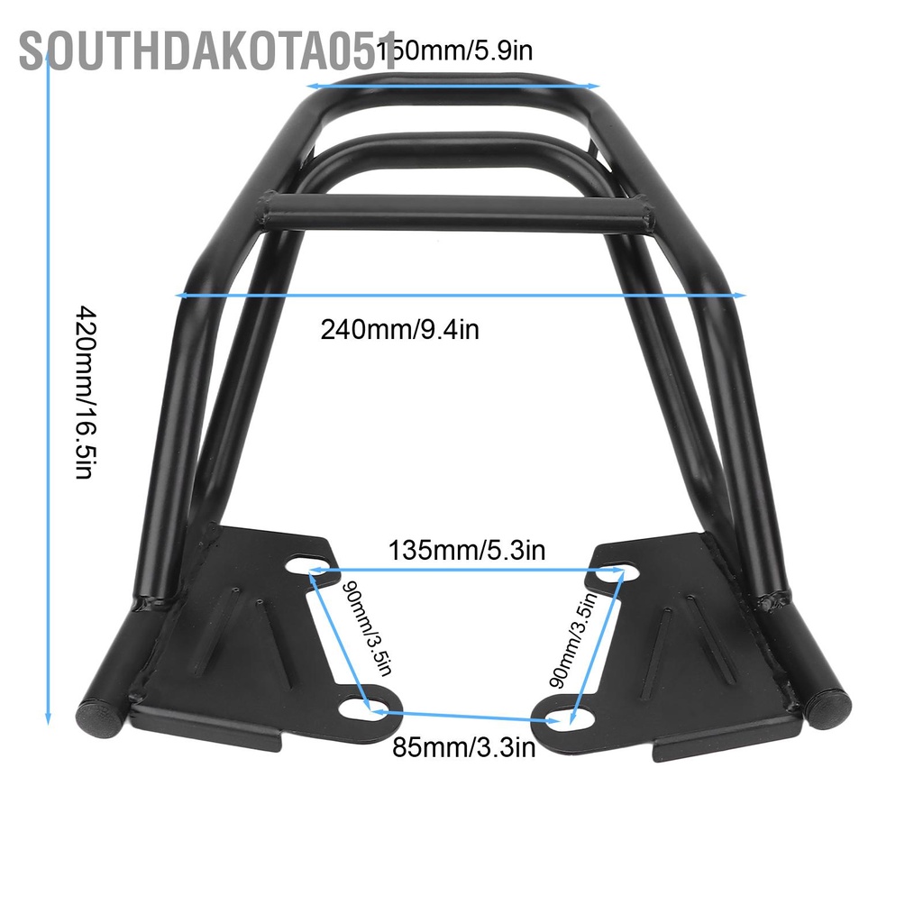 Baga Cảng sau Giá đỡ tay vịn Gắn Yên Sau xe máy bằng sắt màu Đen cho Grom MSX125 M3
