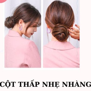 [QUEEN STORE] Tóc thật - Tóc giả búi cột rối mini - dệt tóc thật 100% - búi mini tóc thật - búi rối (hàng sẵn)