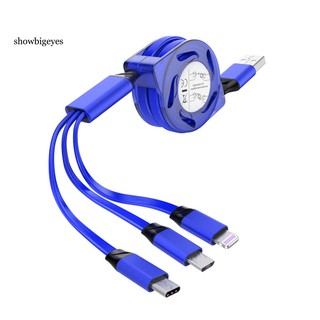 Cáp sạc bện dây 3 trong 1 cho iPhone Type-C Android Micro USB