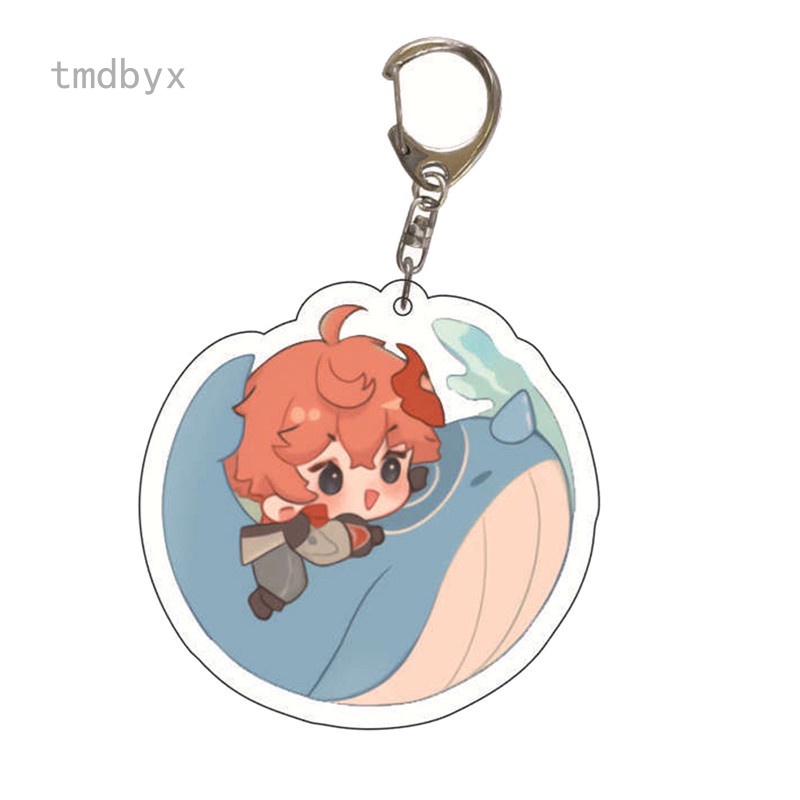 Tmdbyx Móc khóa kim loại hình nhân vật game Genshin