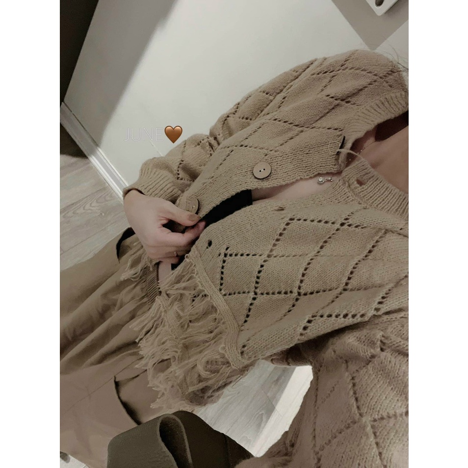 Áo len nữ đẹp EVANIA áo len dáng ngắn chính gốc quảng châu chất mỏng mặc mùa thu, ba màu trắng, đen, nâu mã LLQ92