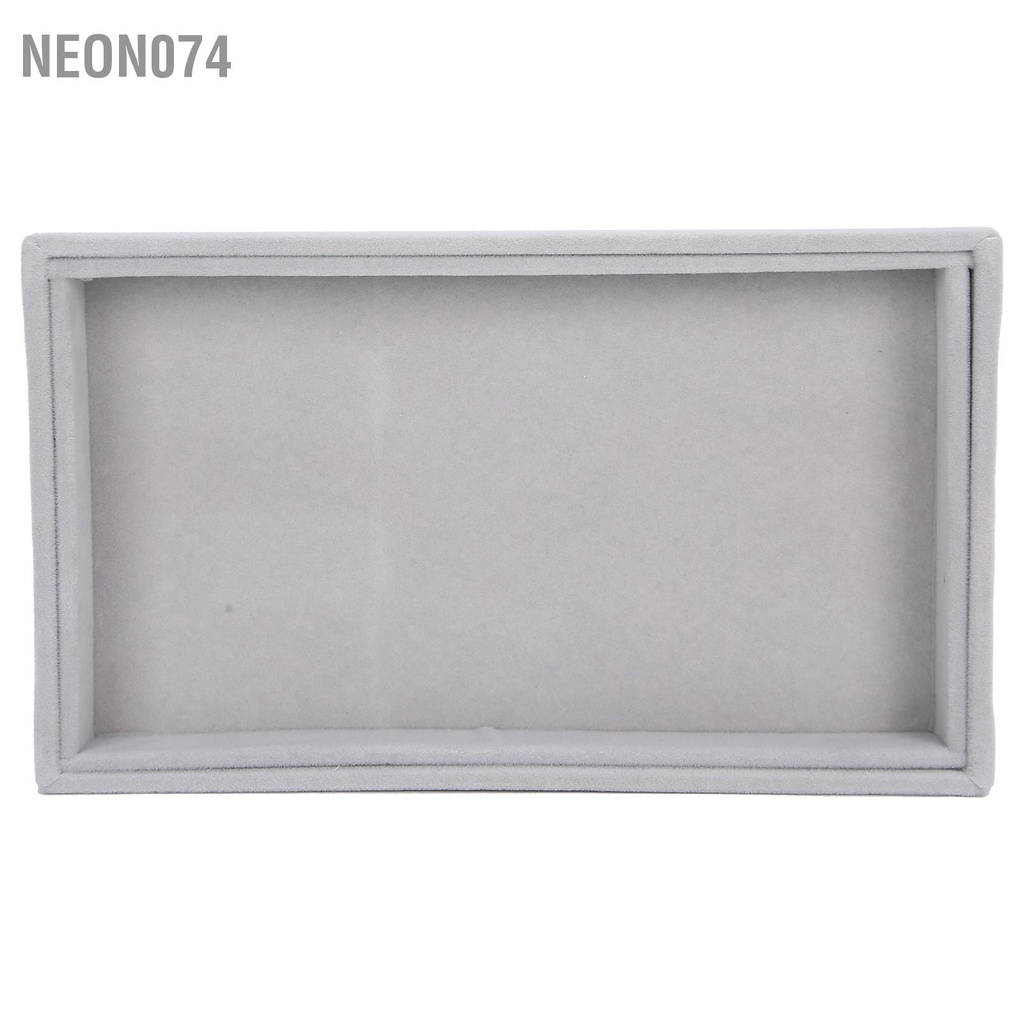 Neon074 3 cái Khay trang sức chuyên nghiệp Có thể xếp chồng lên nhau Bông tai Vòng cổ Hiển thị tổ chức