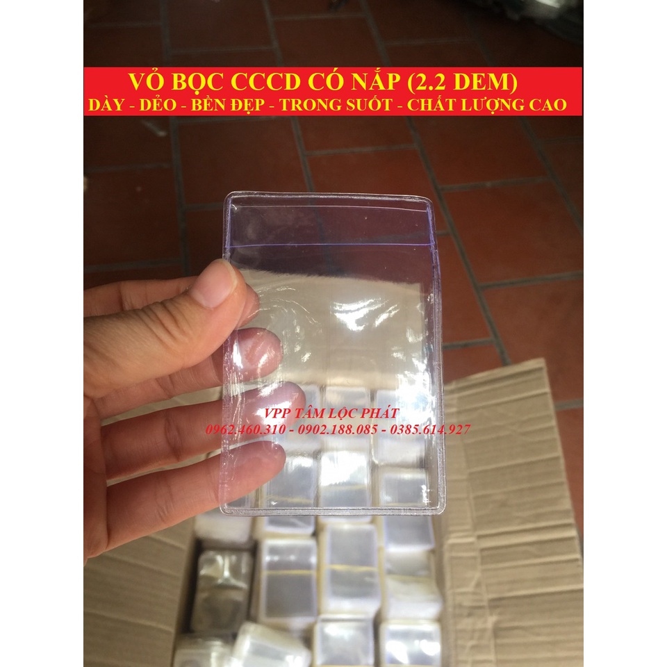 SỈ 100 Vỏ Bọc thẻ CCCD CÓ NẮP (2.2 DEM - HÀNG CAO CẤP) DÀY, DẺO, TRONG SUỐT  - XƯỞNG SẢN XUẤT