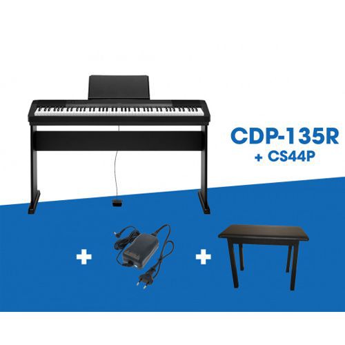 Đàn Piano điện CASIO CDP-135R mới, chính hãng + CS44P