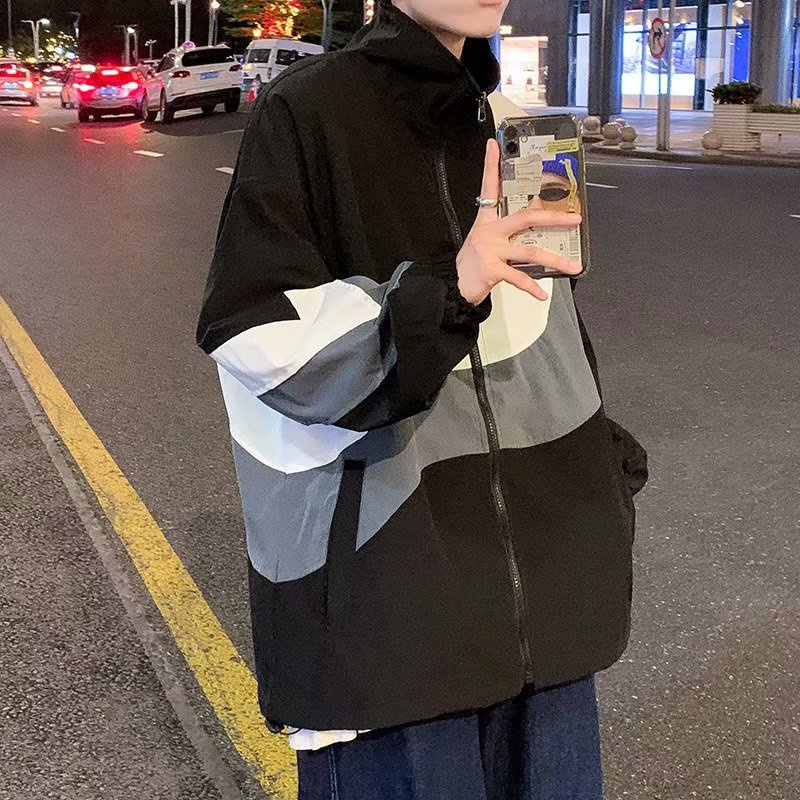 Áo Khoác Bóng Chày Cổ Đứng Dáng Rộng Phong Cách Hàn Quốc Dễ Phối Đồ