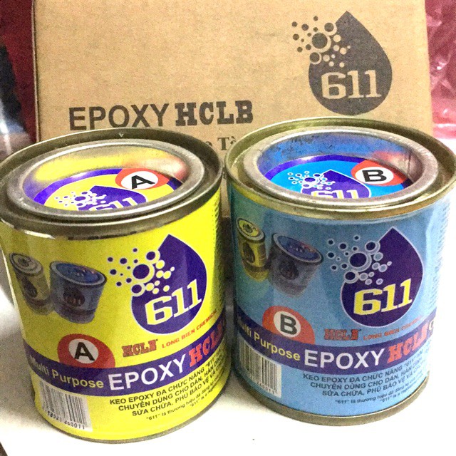 Keo dán đa năng Epoxy 611 - 273g, SIÊU CHẮC BỀN : Đá, Nhựa, Gỗ, Kim Loại ..