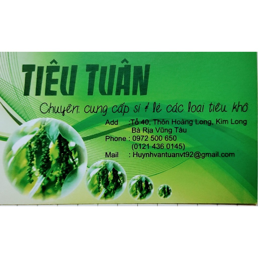 Tiêu khô Châu Đức - Bà Rịa- tiêu sạch canh tác hộ gia đình