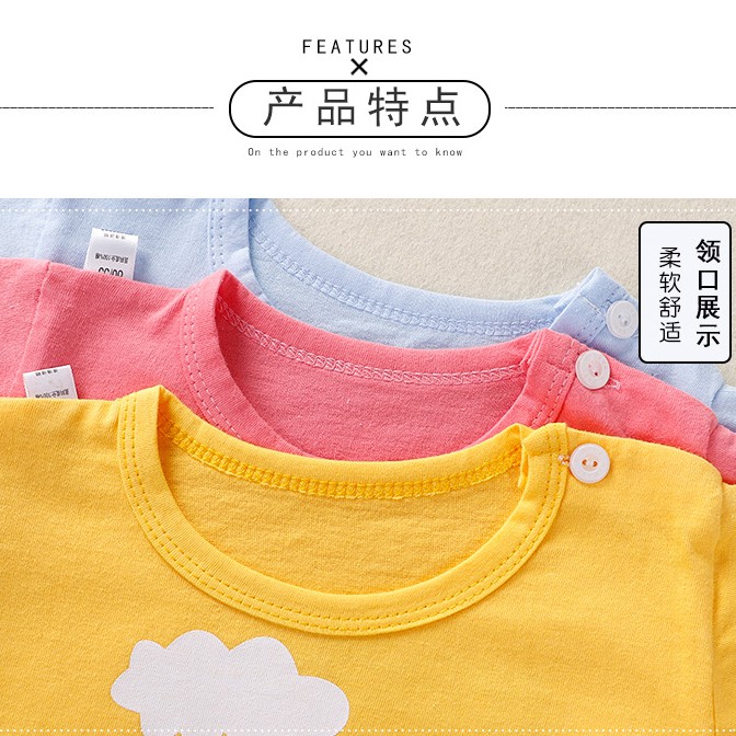 Bộ Áo Thun Cotton Tay Ngắn + Quần 2 Món Thoáng Khí In Hình Hoàng Tử Bé Hoạt Hình 80 90 100 110 120 130 Cho Bé Gái 1-7 Tuổi