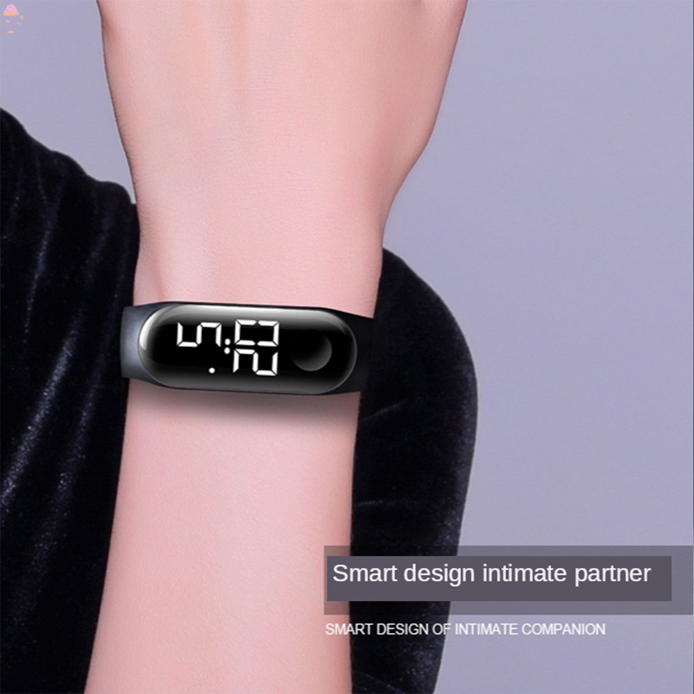 Đồng Hồ Đeo Tay Điện Tử Dây Silicone Màu Sắc Kẹo Ngọt Có Đèn LED Dành Cho Nam Và Nữ