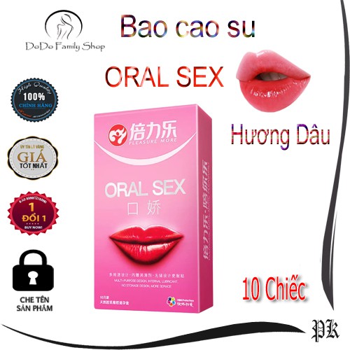 Bao cao su ORAL sex dành cho quan hệ bằng miệng tạo cảm giác an toàn có hương dâu