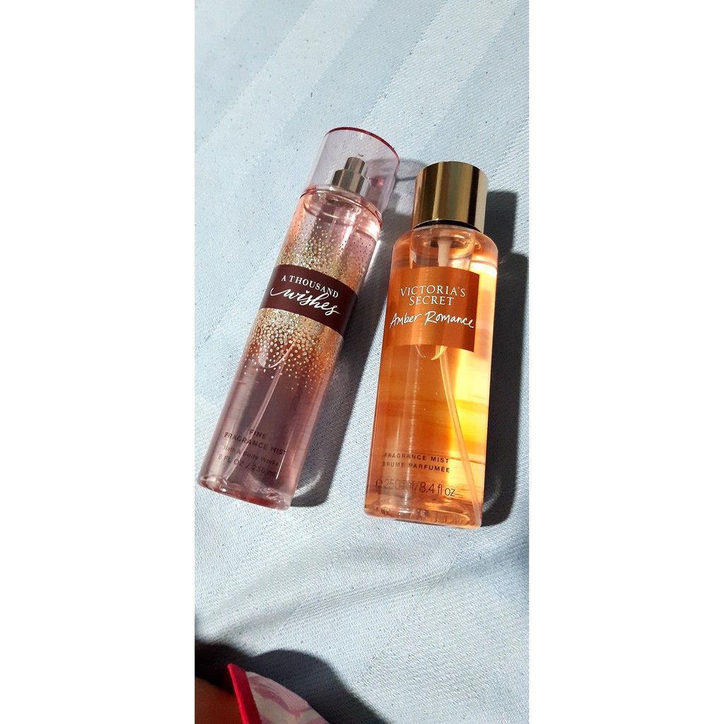 Mẫu Thử Xịt thơm toàn thân Victoria's Secret Fragrance- Amber Romance Shimmer - No Shimmer