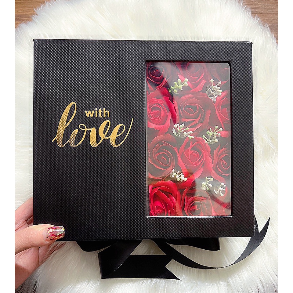 Hộp Mika Hoa Sáp With Love Đựng Quà, Nước Hoa