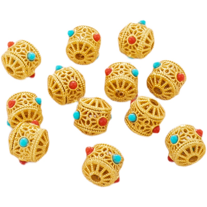 Hạt Xâu Làm Trang Sức Bằng Đồng 18K 9*10mm diy