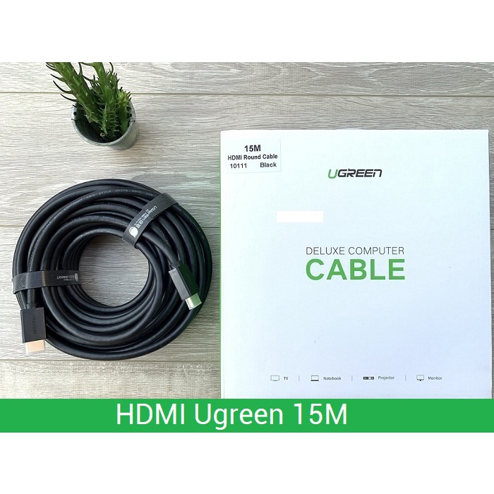 Cáp HDMI Ugreen dài 2M, 10M, 15M cao cấp hỗ trợ HDMI, 2K, 4K - HDMI chính hãng Ugreen