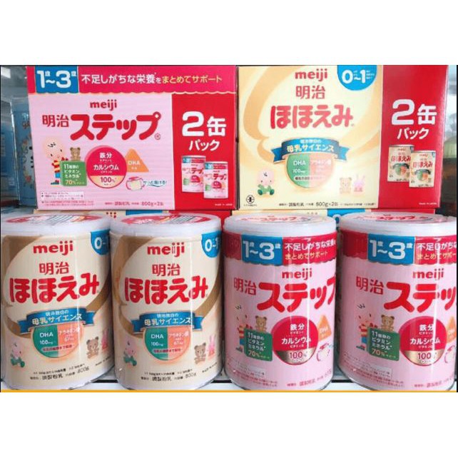 Sữa Meiji Nhật 0-1 Lon (800gr) Và Thanh (28g/thanh) Cho Bé