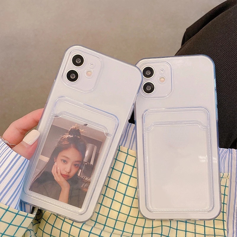 Ốp điện thoại có ngăn đựng thẻ mỏng cho compatible for iPhone 14 Pro Max 13 Pro Max 12 11 X XS Max XR 8 7 Plus 6s Plus 12 Pro Max 12 Mini SE20