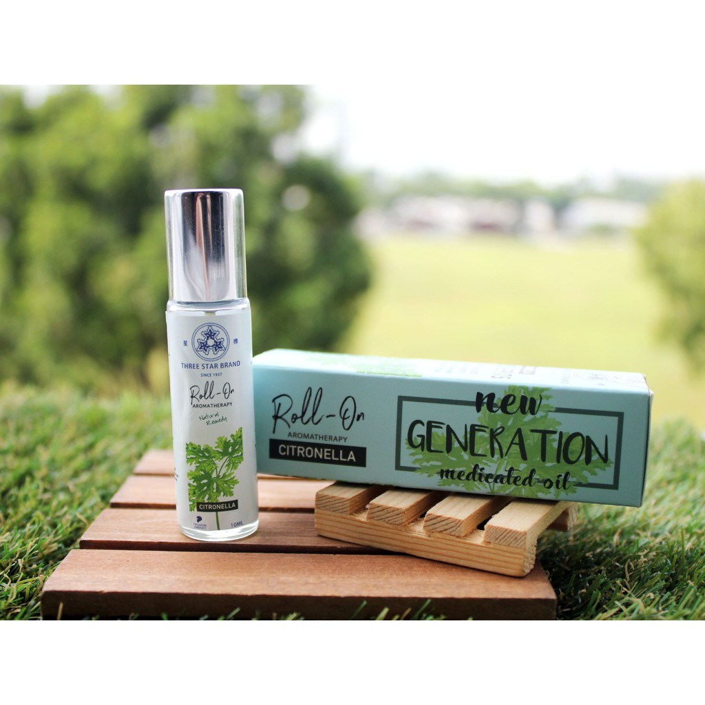 Dầu gió Three Star bi lăn Singapore 10ml: