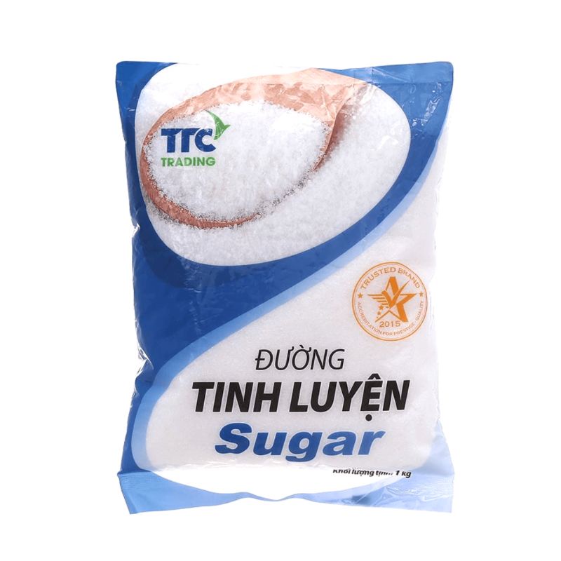 Đường trắng tinh luyện gói 1 kg TTC Trading date mới
