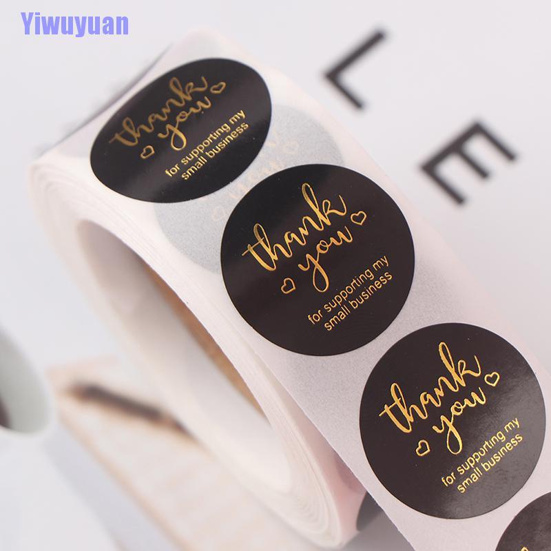 Cuộn 500 Miếng Dán In Chữ Thank You Trang Trí Sổ Tay