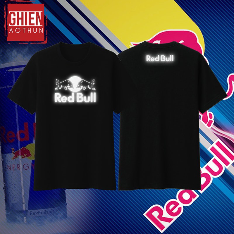 Áo thun nam UMAD racing boy REDBULL phản quang cổ tròn tay ngắn màu đen có big size 4XL 100kg mẫu Biker xe độ, xe đua