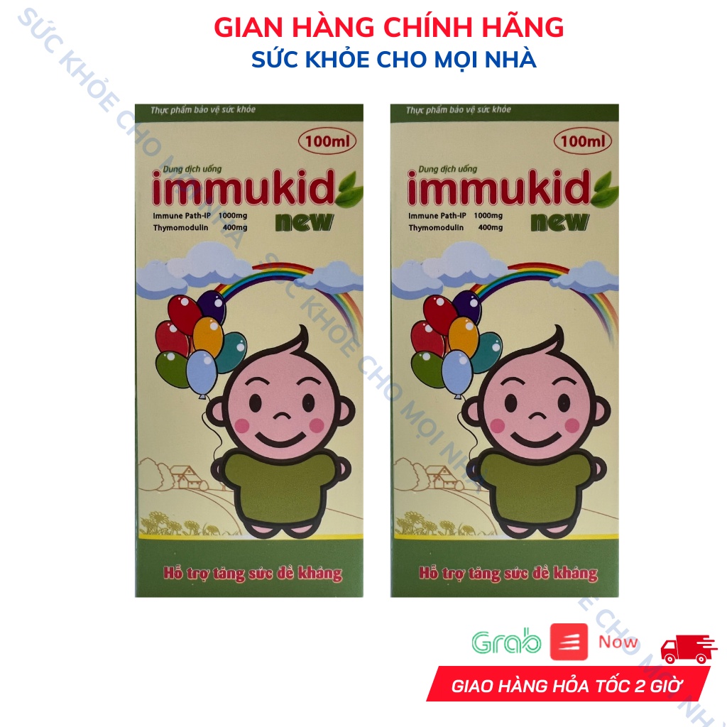 Siro Immukid new giúp bé tăng đề kháng,giảm rối loạn tiêu hóa, tăng cường hệ miễn dịch