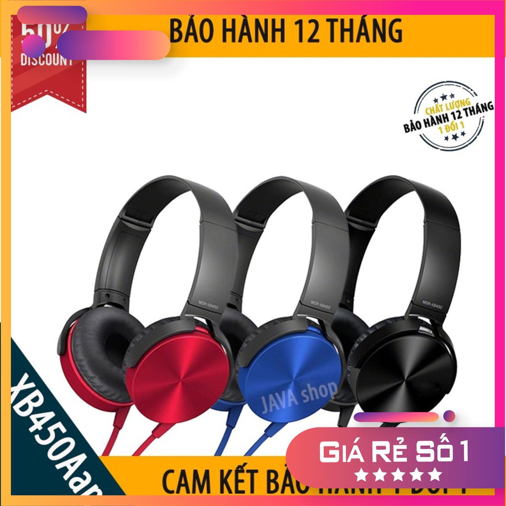 XẢ HÀNG -  [XẢ HÀNG 50 BỘ] Tai nghe chụp tai headphone XB450ap - Extra bass - Chống ồn - JAVA shop - XẢ HÀNG