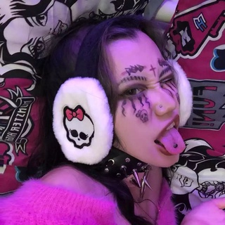 Bông chụp tai giữ ấm phong cách punk rock punk rock girl