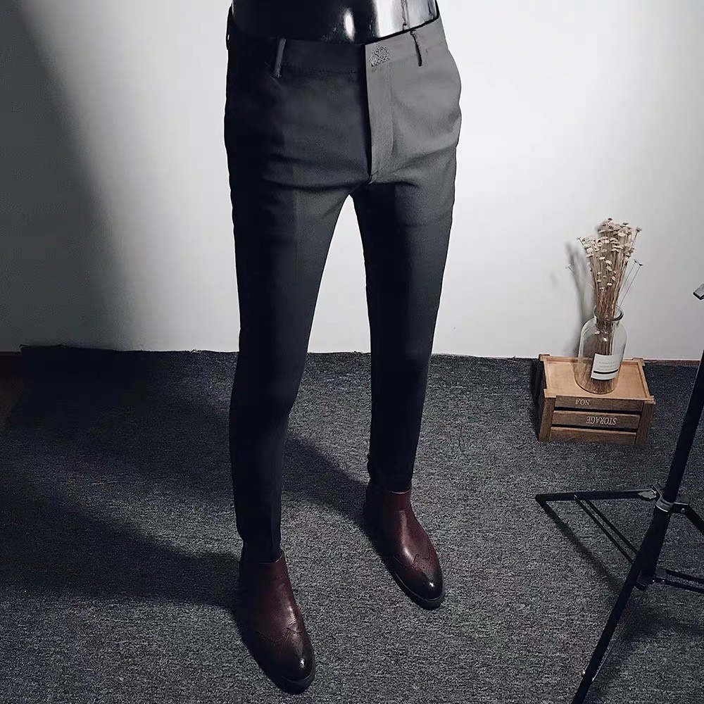 Quần tây âu nam thêu sang trọng đẳng cấp dáng ôm body vải co giãn mểm mượt có big size quần tây thêu