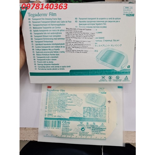 COMBO 5C MIẾNG DÁN TRONG PHẪU THUẬT TEGADERM 1626W 3M CỠ 10X12CM