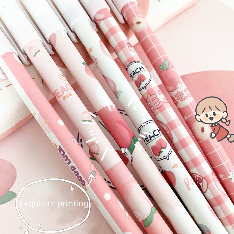 Set 6 bút bi ngòi 0.5 dễ thương phong cách Hàn Quốc tiện dụng cho học sinh