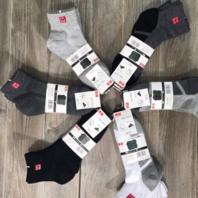 Sale! 🧦 🧦 Tất Uniqlo CỔ CAO hàng xuất Nhật chuẩn loại 1 - lố 5 đôi📸Ảnh thật + video