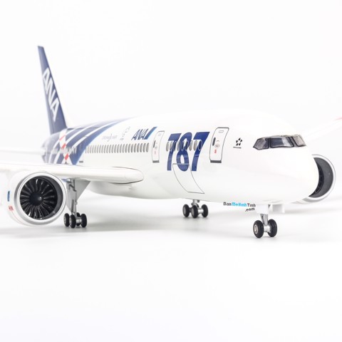 Mô hình máy bay lắp ráp có đèn led All Nippon Airways ANA Boeing B787 47cm Everfly