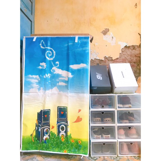 Tủ Vải Để Giầy Tủ Giầy 8 Tầng 7 Ngăn Khung Thép Đa Năng