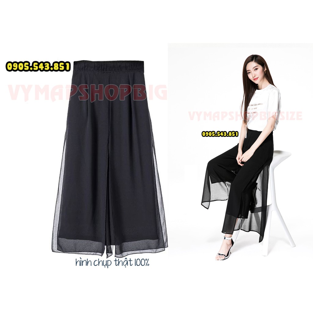 quần voan 4 tà siêu đẹp 40-95kg2 size độc quyền