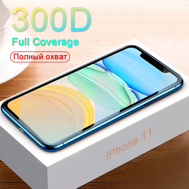 Kính Cường Lực 300D Bảo Vệ Toàn Màn Hình Cho iPhone 11 12 13 14 Pro Max 7 8 6s 14 Plus X XS Max XR