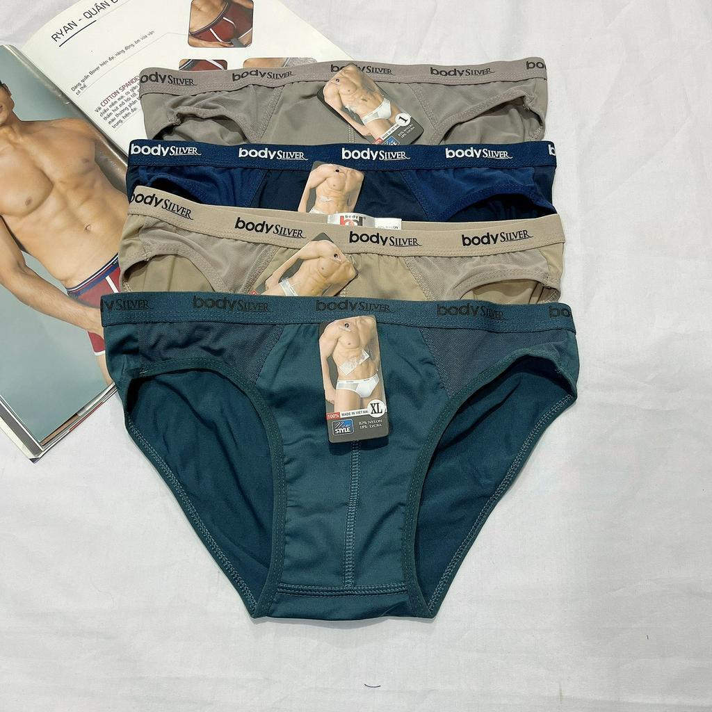 Quần lót nam tam giác cao cấp thun lạnh Body chính hãng lưng vừa bền đẹp, thoáng mát, thấm hút mồ hôi, co giãn