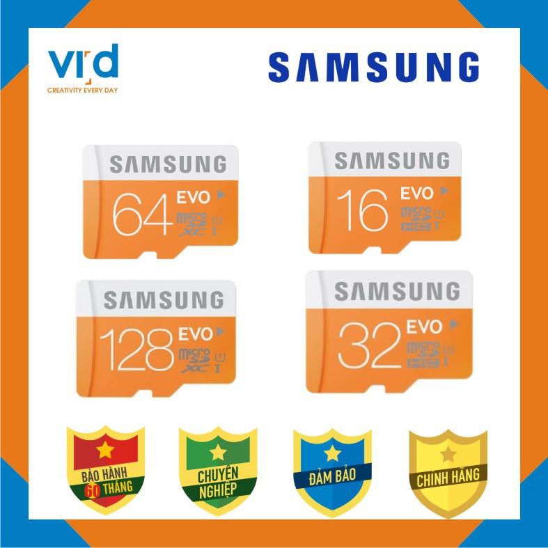 Thẻ nhớ SamSung Micro SDXC UHS-1 Card 128GB, 64GB, 32GB, 16GB - Bảo hành 5 năm | WebRaoVat - webraovat.net.vn