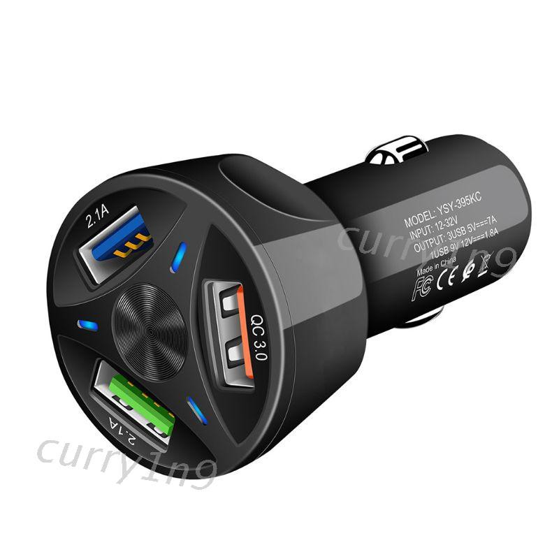 Tẩu sạc trên xe ô tô 12v usb qc 3.0 3 cổng usb
